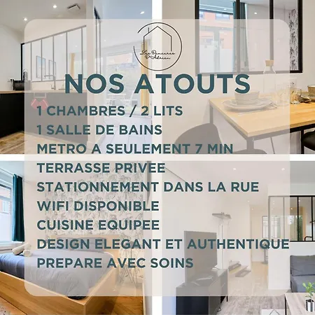 Le Chanzy - Terrasse, Metro 7 Min, Apartament